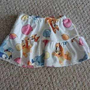 Bluey toddler girl's ruffled skort with balloons print size 4T